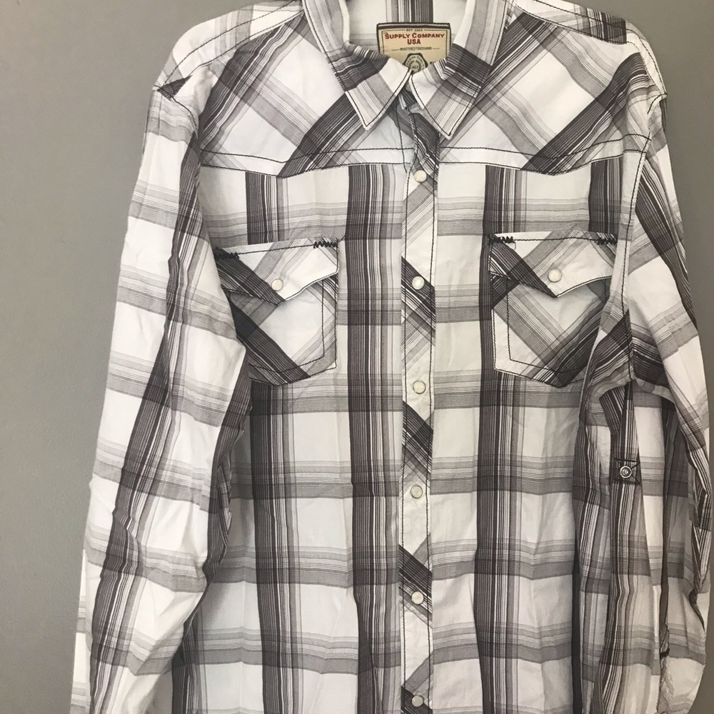 Supply company USA long sleeve button up pearls